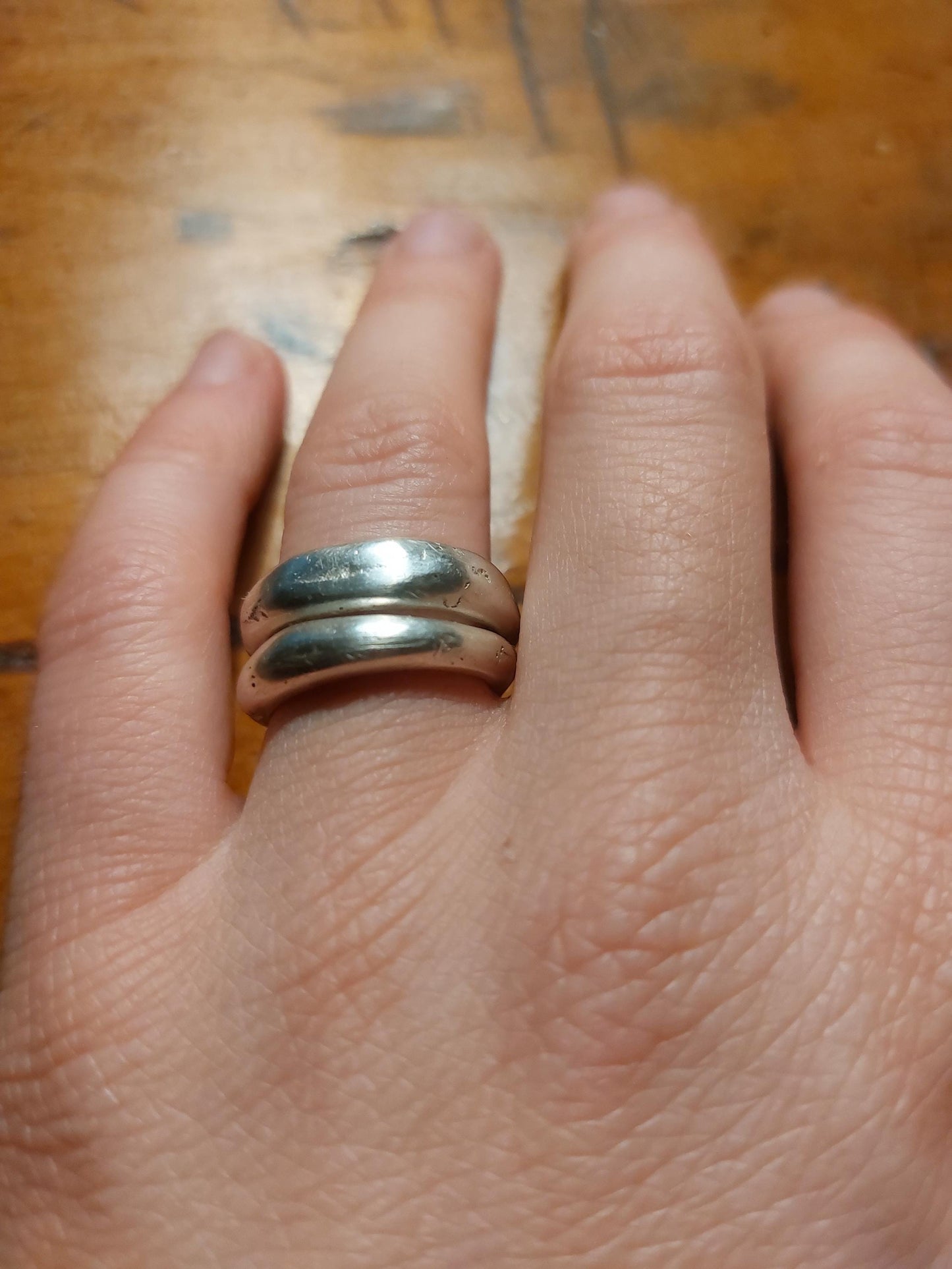 Sterling Silver Sand Casted Stacking Rings