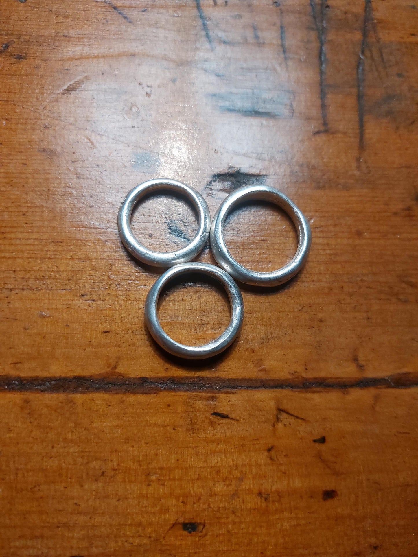 Sterling Silver Sand Casted Stacking Rings