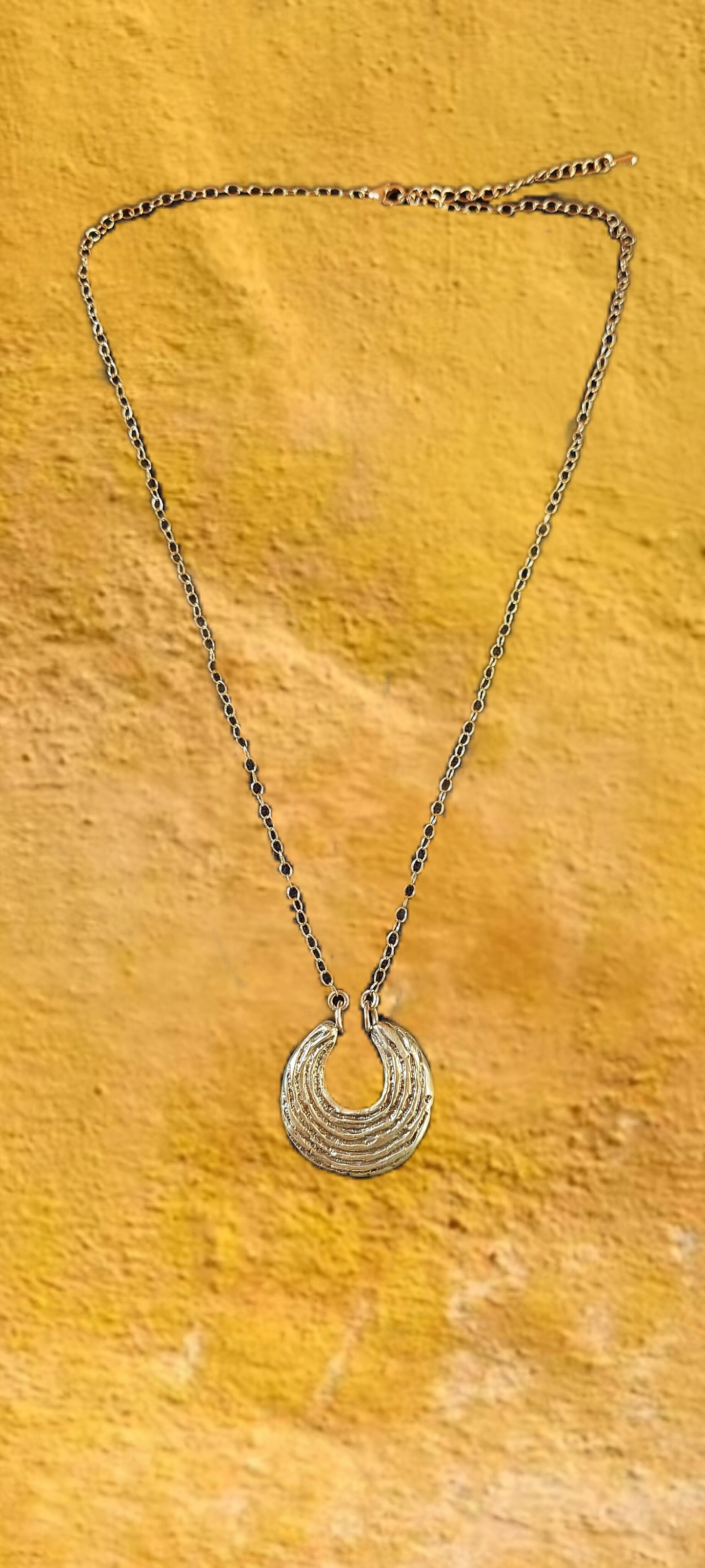 Brass Crescent Necklace