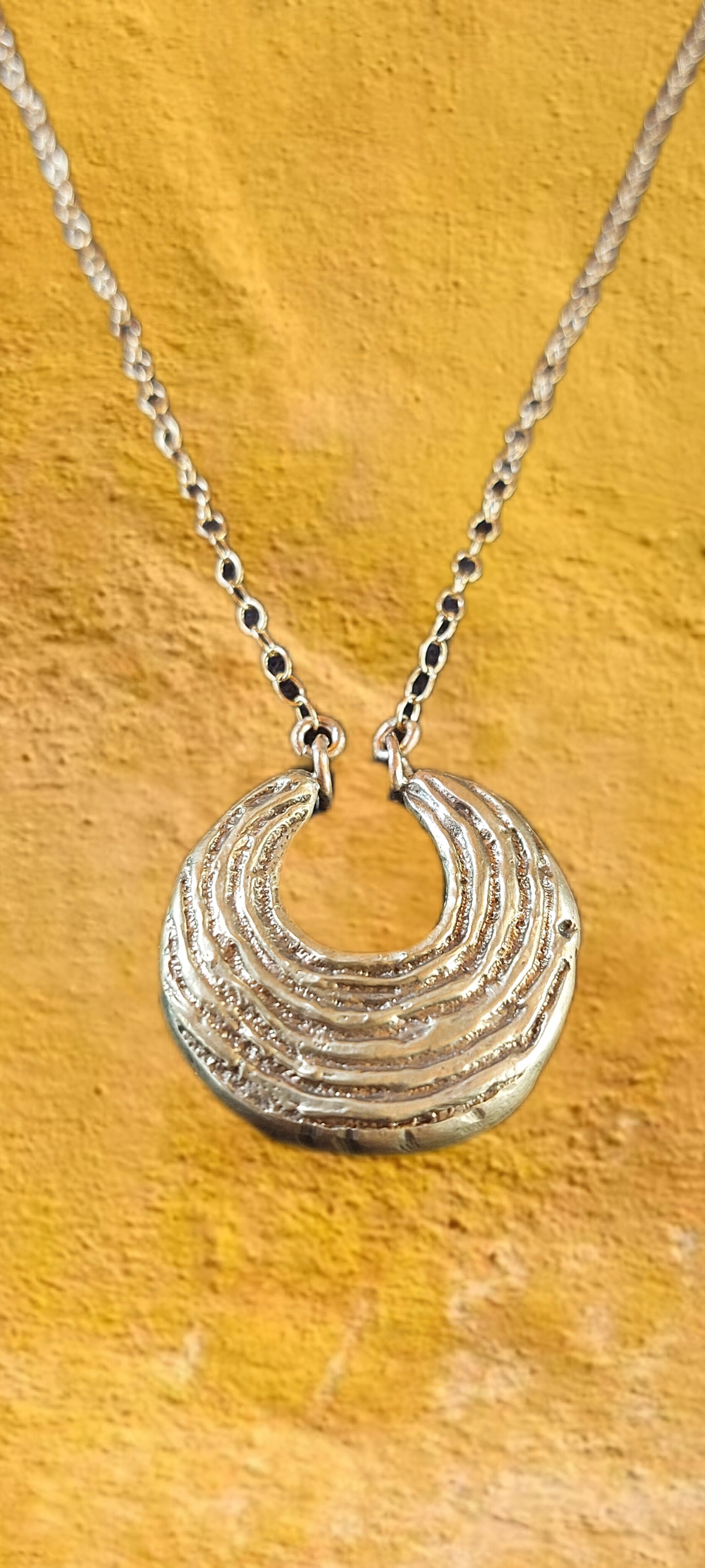 Brass Crescent Necklace