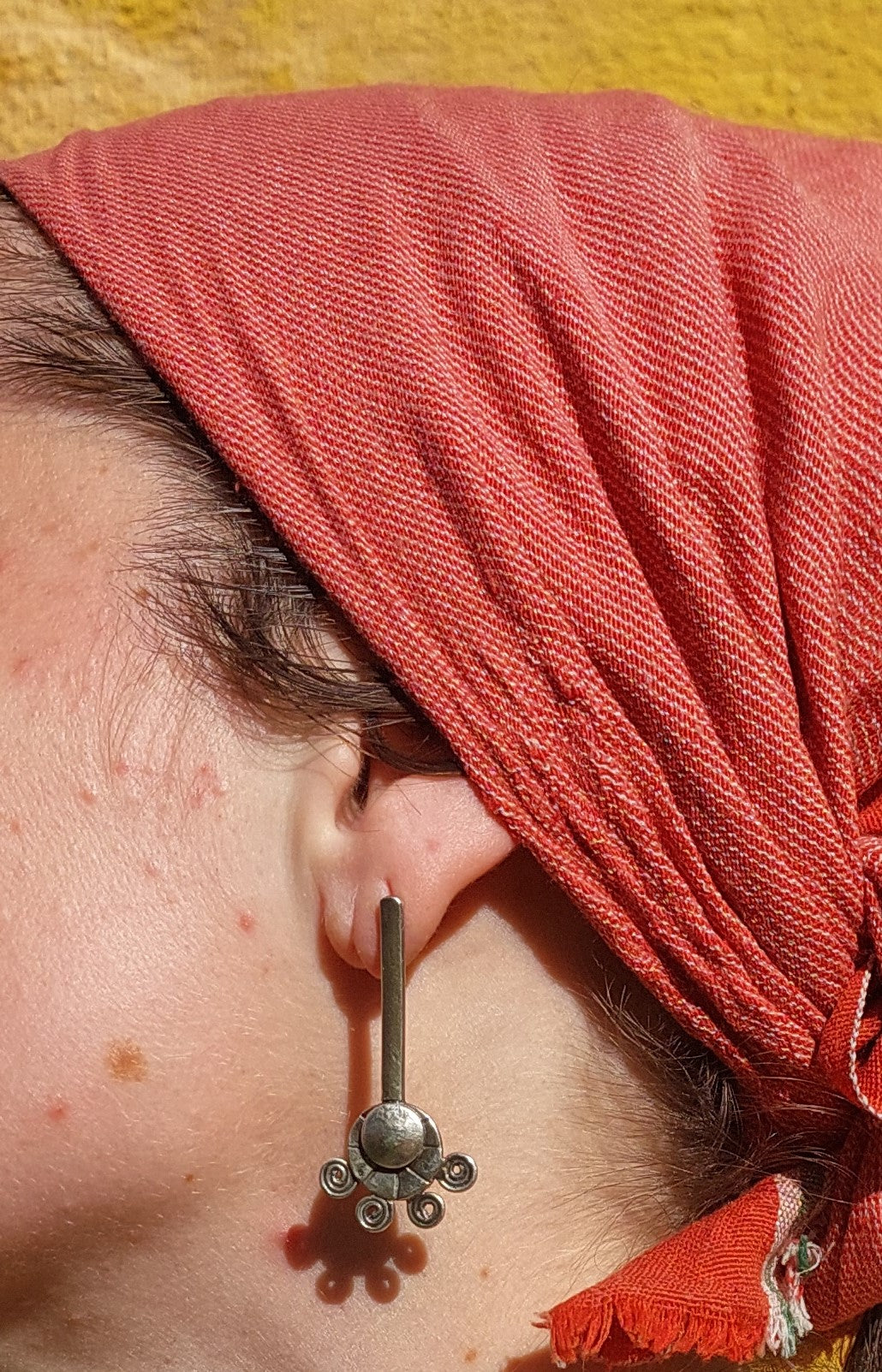 Sterling Silver Spiral Abstract Earrings