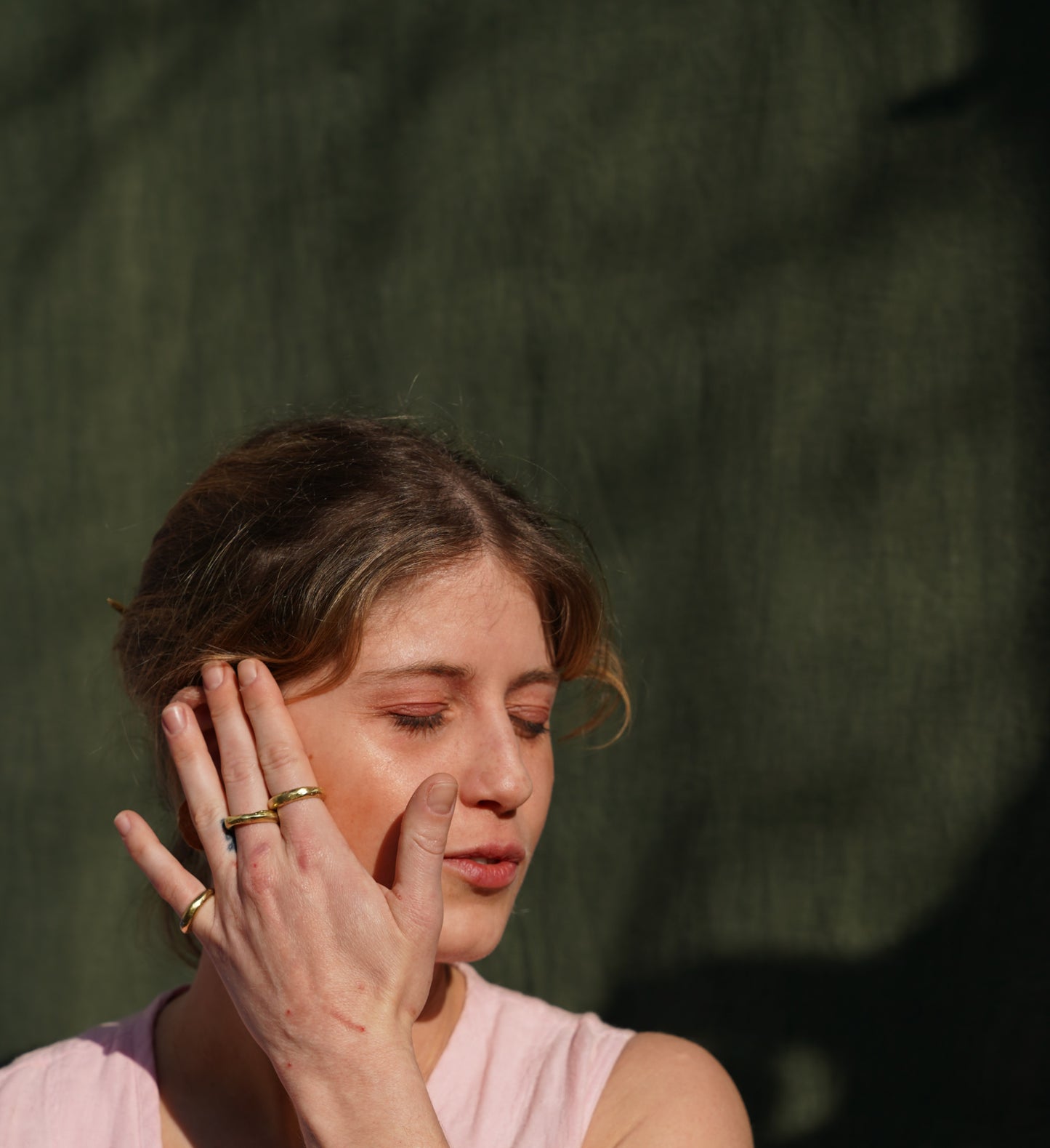 Brass Sand Casted Stacking Rings