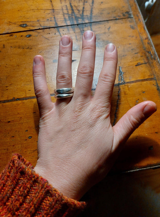 Sterling Silver Sand Casted Stacking Rings